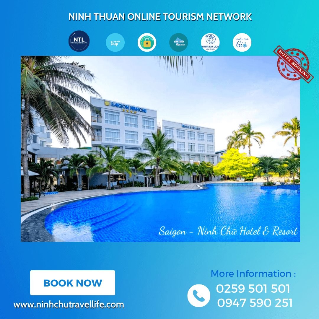 Khu nghỉ dưỡng ven biển Sài Gòn Ninh Chữ Hotel & Resort. Ảnh: Booking Ninh Thuan