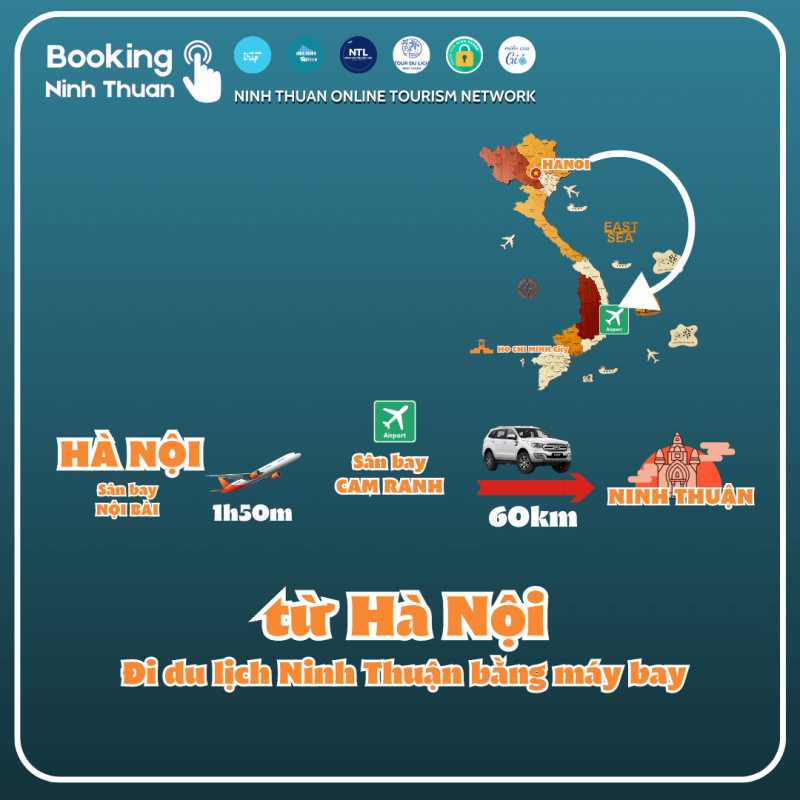 Đi du lịch Vĩnh Hy Ninh Thuận từ Hà Nội thì máy bay là phương tiện tối ưu nhất. Ảnh: Booking Ninh Thuận